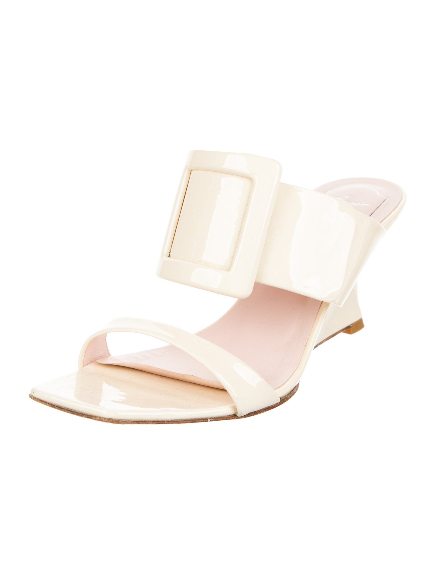 Roger Vivier Patent Leather Slides