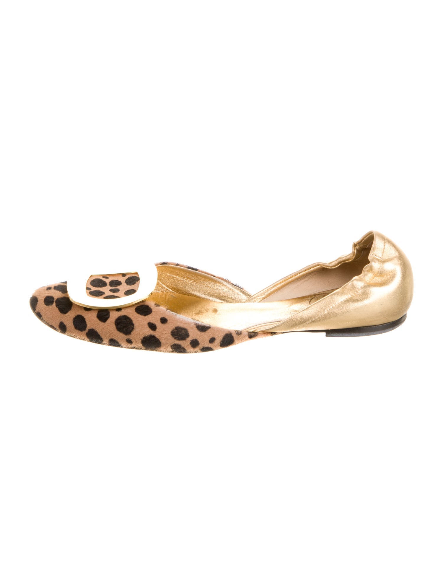 Roger Vivier Ponyhair Animal Print D'Orsay Flats
