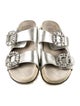 Roger Vivier Leather Colorblock Pattern Slides