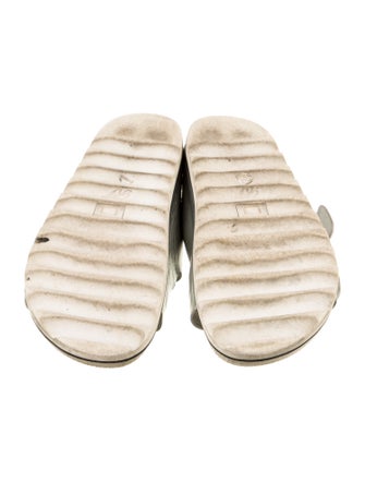 Roger Vivier Leather Colorblock Pattern Slides