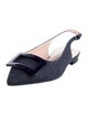 Roger Vivier Denim Slingback Flats