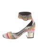 Roger Vivier Leather Printed Sandals