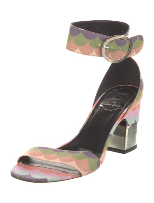 Roger Vivier Leather Printed Sandals