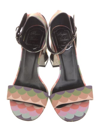 Roger Vivier Leather Printed Sandals