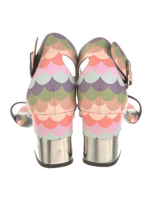 Roger Vivier Leather Printed Sandals