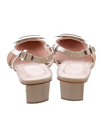 Roger Vivier Patent Leather Slingback Pumps