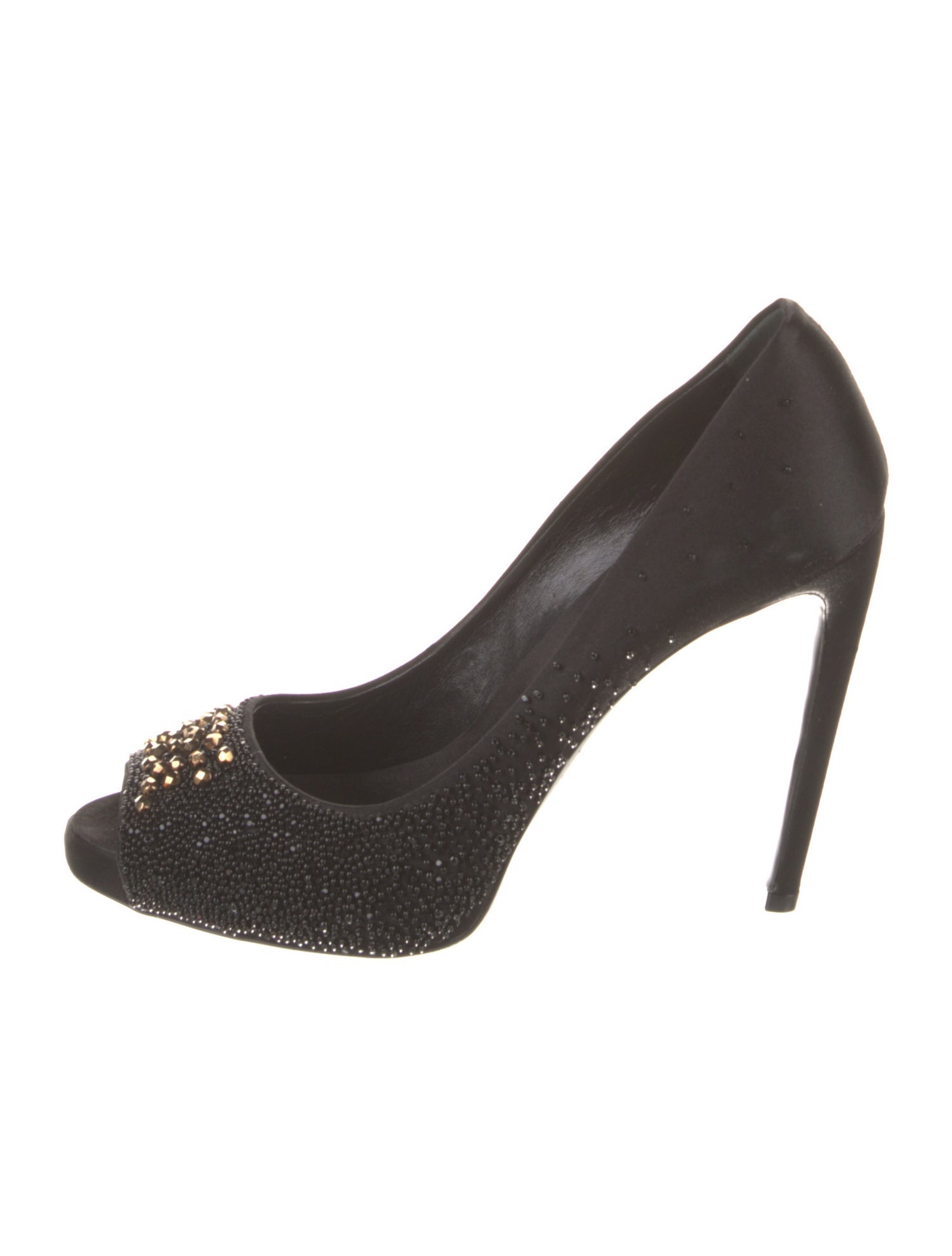 Roger Vivier Satin Beaded Accents Pumps