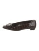 Roger Vivier Embossed Leather Flats