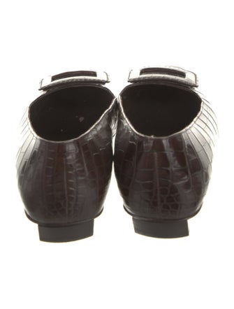 Roger Vivier Embossed Leather Flats