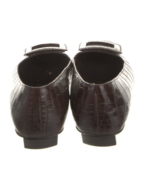 Roger Vivier Embossed Leather Flats