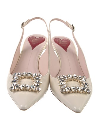 Roger Vivier Patent Leather Slingback Pumps