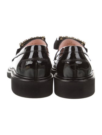 Roger Vivier Patent Leather Crystal Embellishments Loafers