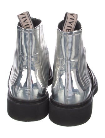 Roger Vivier Patent Leather Crystal Embellishments Boots