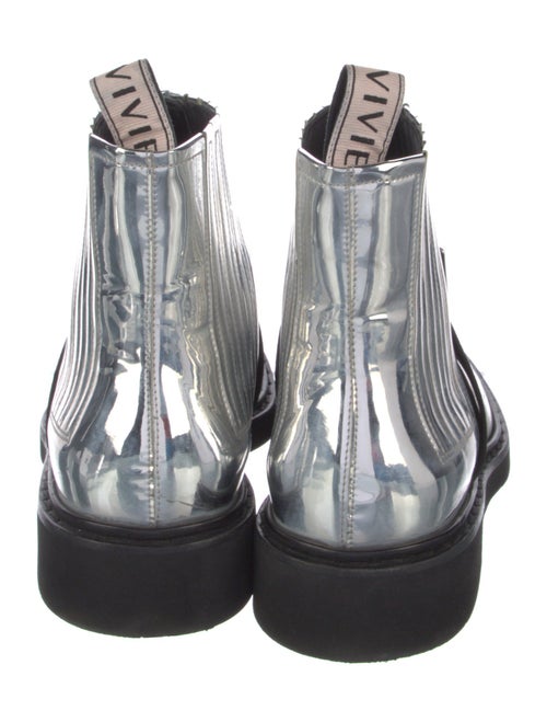 Roger Vivier Patent Leather Crystal Embellishments Boots