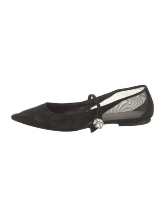 Roger Vivier Suede Mary Jane Flats