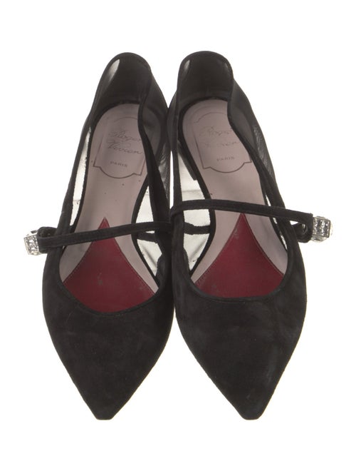 Roger Vivier Suede Mary Jane Flats