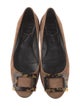 Roger Vivier Suede Animal Print Ballet Flats