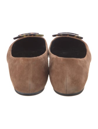 Roger Vivier Suede Animal Print Ballet Flats