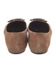 Roger Vivier Suede Animal Print Ballet Flats