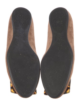 Roger Vivier Suede Animal Print Ballet Flats