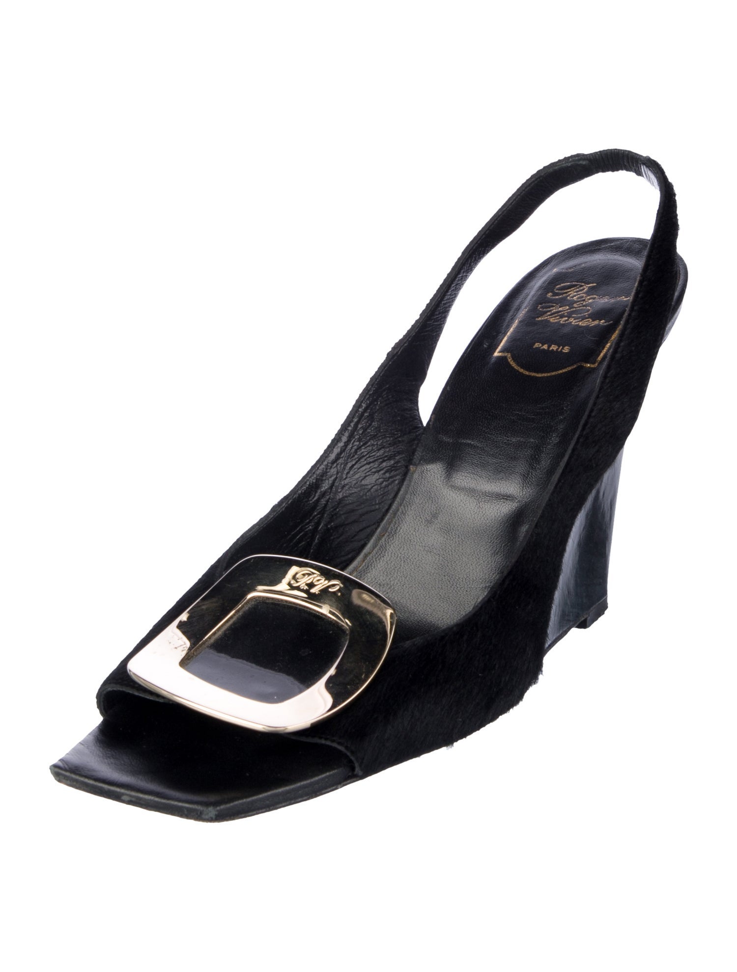 Roger Vivier Patent Leather Slingback Sandals