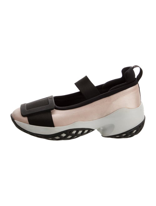 Roger Vivier Satin Colorblock Pattern Sneakers
