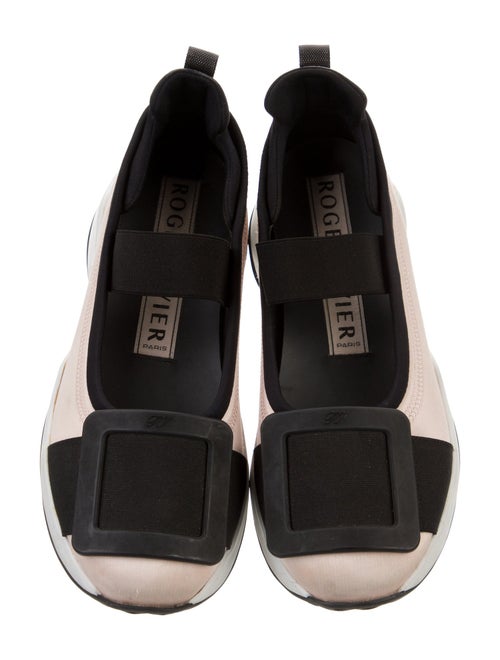 Roger Vivier Satin Colorblock Pattern Sneakers