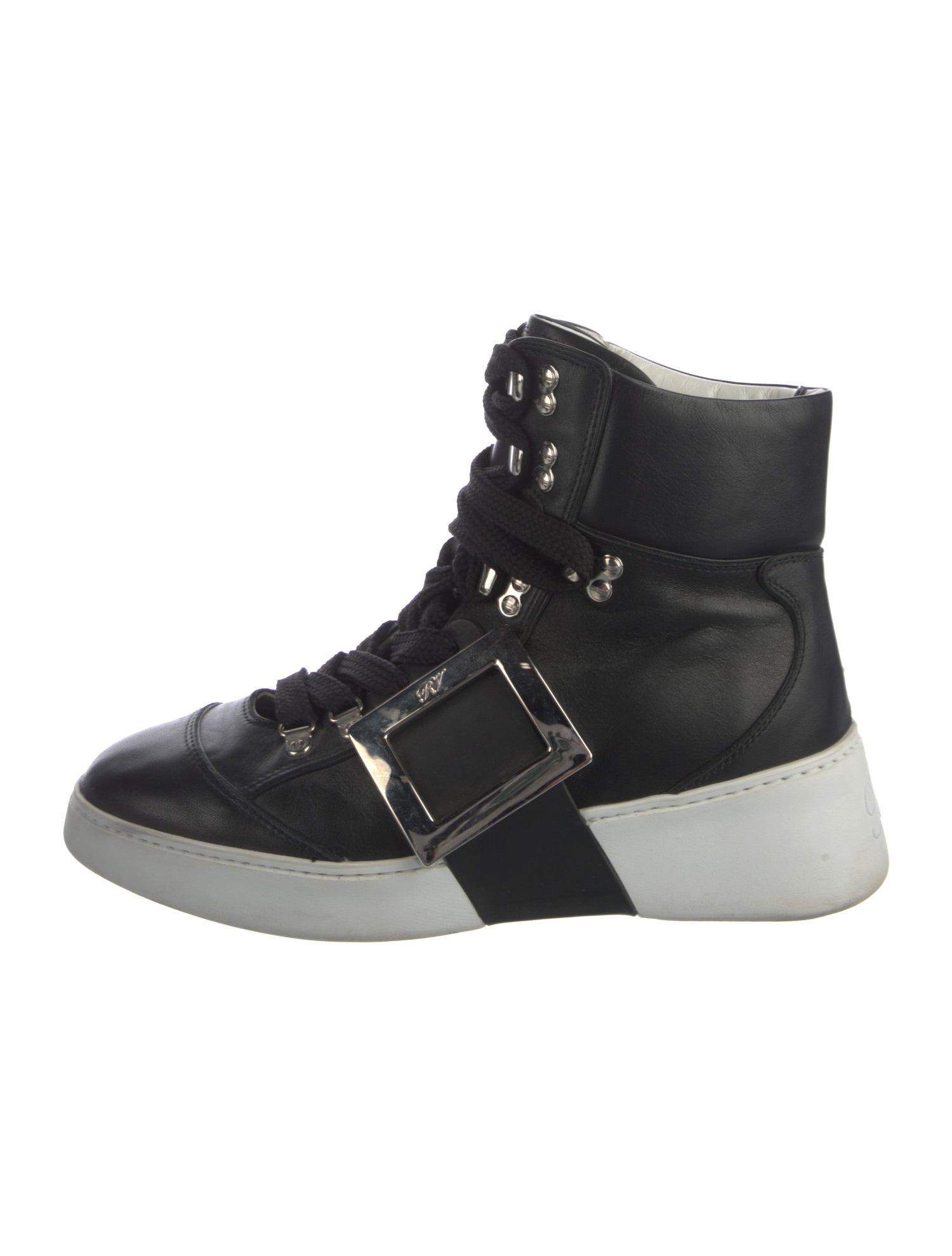 Roger Vivier Leather Wedge Sneakers