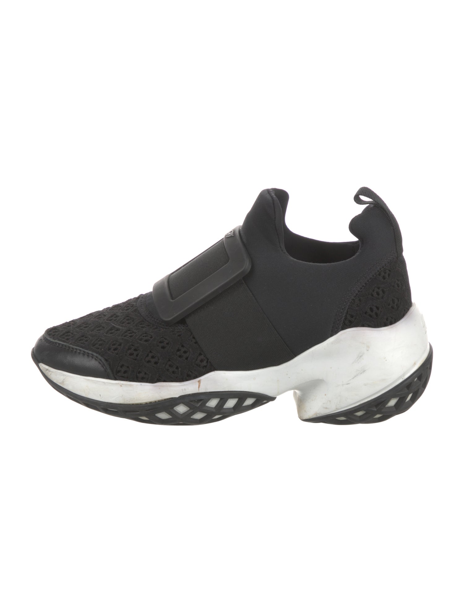 Roger Vivier Neoprene Mesh Accents Athletic Sneakers