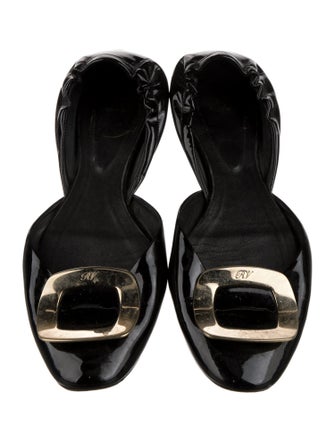 Roger Vivier Patent Leather D'Orsay Flats