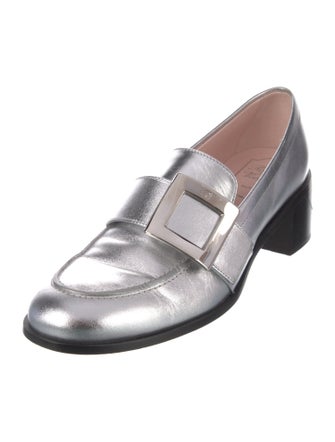 Roger Vivier Leather Colorblock Pattern Pumps