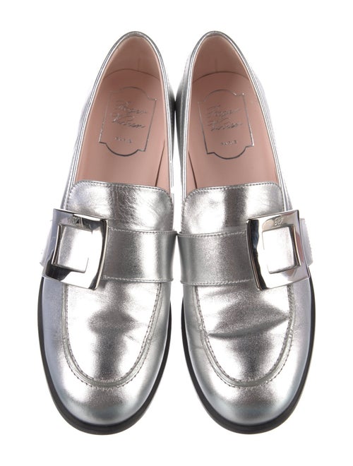 Roger Vivier Leather Colorblock Pattern Pumps