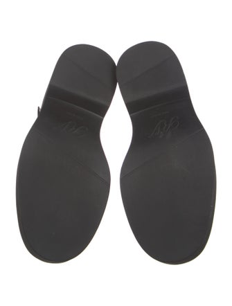 Roger Vivier Leather Crystal Embellishments Moto Boots