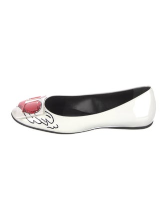 Roger Vivier Patent Leather Printed Ballet Flats