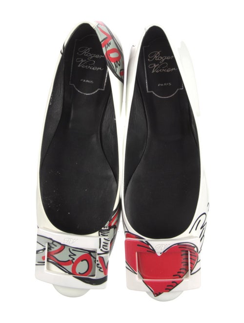 Roger Vivier Patent Leather Printed Ballet Flats