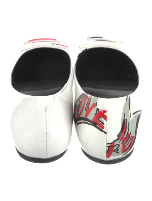 Roger Vivier Patent Leather Printed Ballet Flats