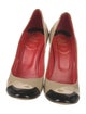 Roger Vivier Patent Leather Colorblock Pattern Pumps