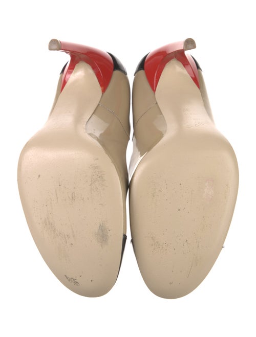 Roger Vivier Patent Leather Colorblock Pattern Pumps