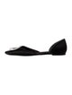 Roger Vivier Satin Crystal Embellishments D'Orsay Flats