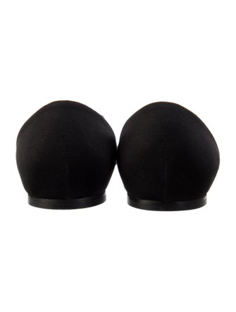 Roger Vivier Satin Crystal Embellishments D'Orsay Flats