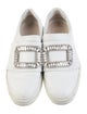 Roger Vivier Leather Crystal Embellishments Sneakers