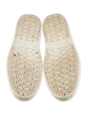Roger Vivier Leather Crystal Embellishments Sneakers