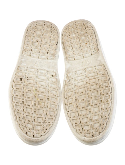 Roger Vivier Leather Crystal Embellishments Sneakers