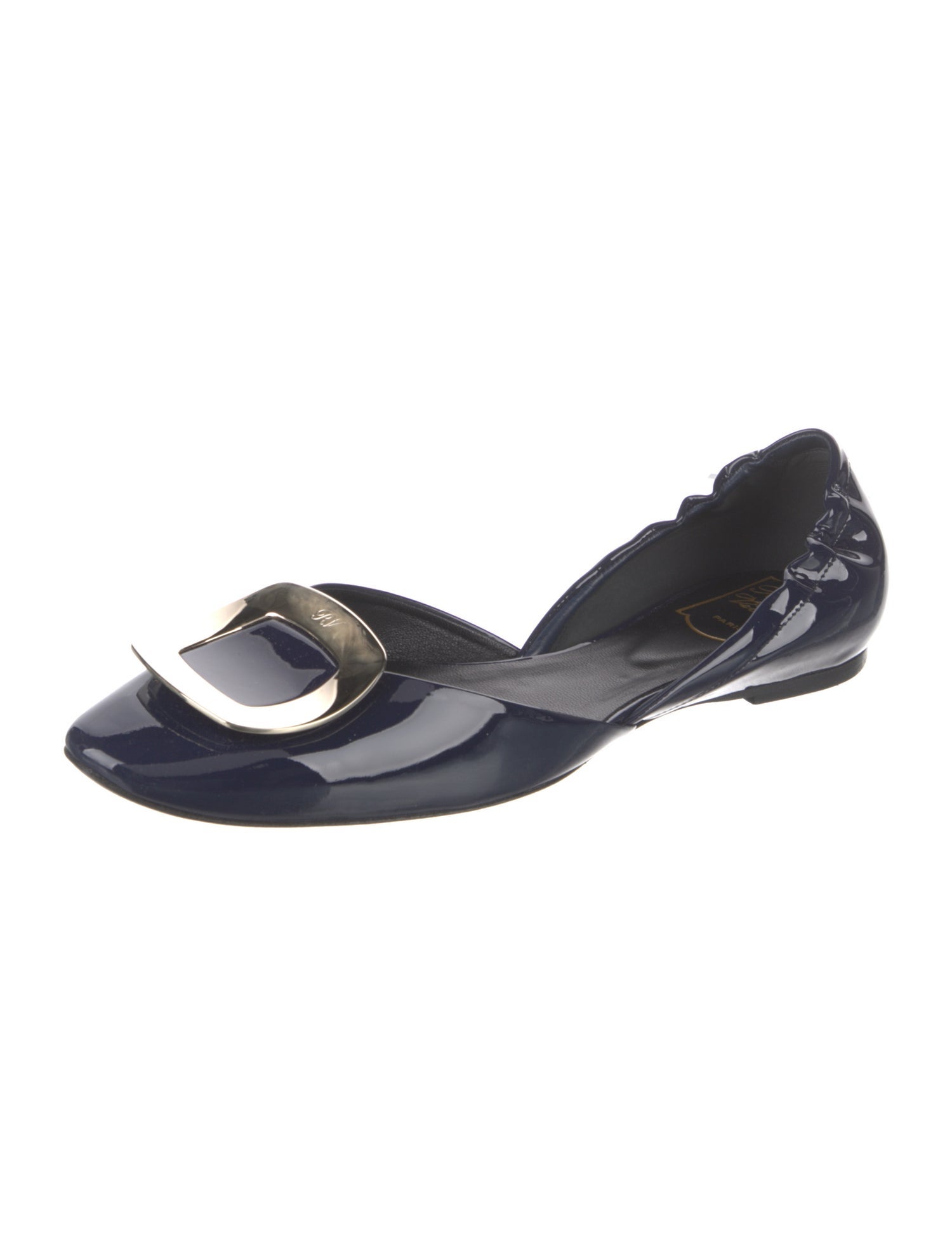 Roger Vivier Patent Leather D'Orsay Flats