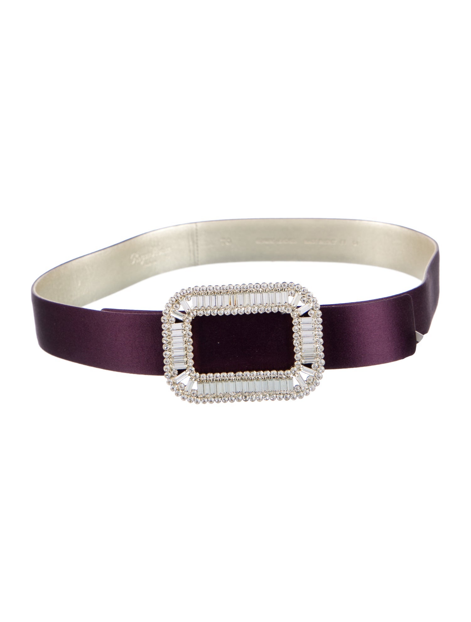 Roger Vivier Satin Crystal Embellishments Waist Belt