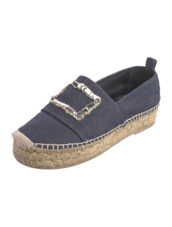 Roger Vivier Denim Printed Espadrilles