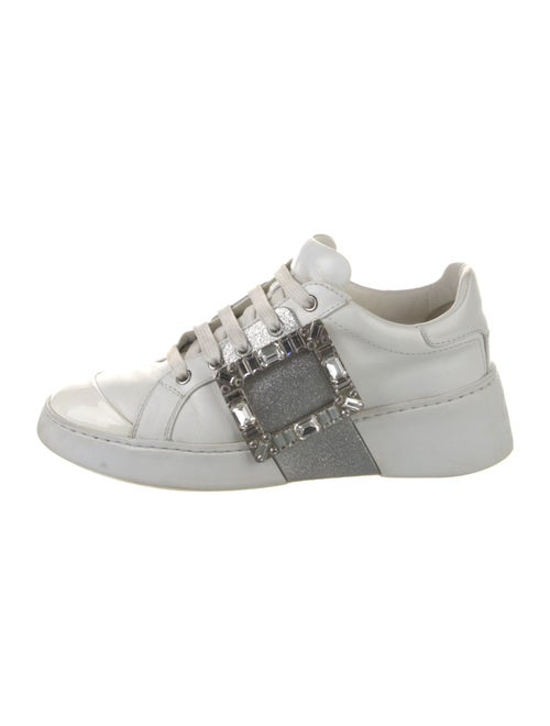 Roger Vivier Leather Colorblock Pattern Sneakers