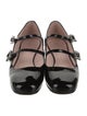 Roger Vivier Patent Leather Crystal Embellishments Mary Jane Flats