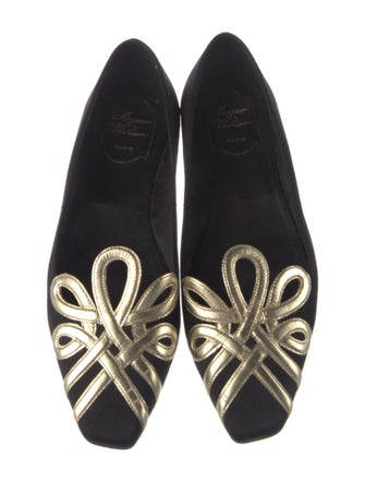 Roger Vivier Satin Flats