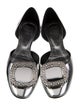 Roger Vivier Patent Leather Crystal Embellishments D'Orsay Flats